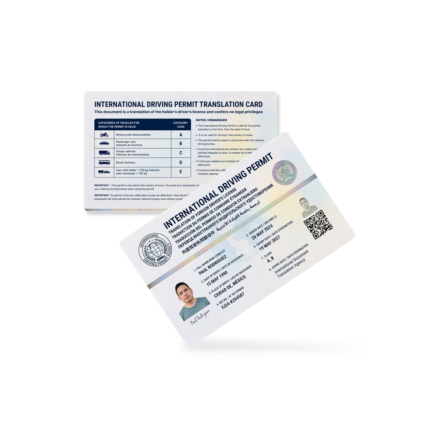 Printed IDP booklet, inside page